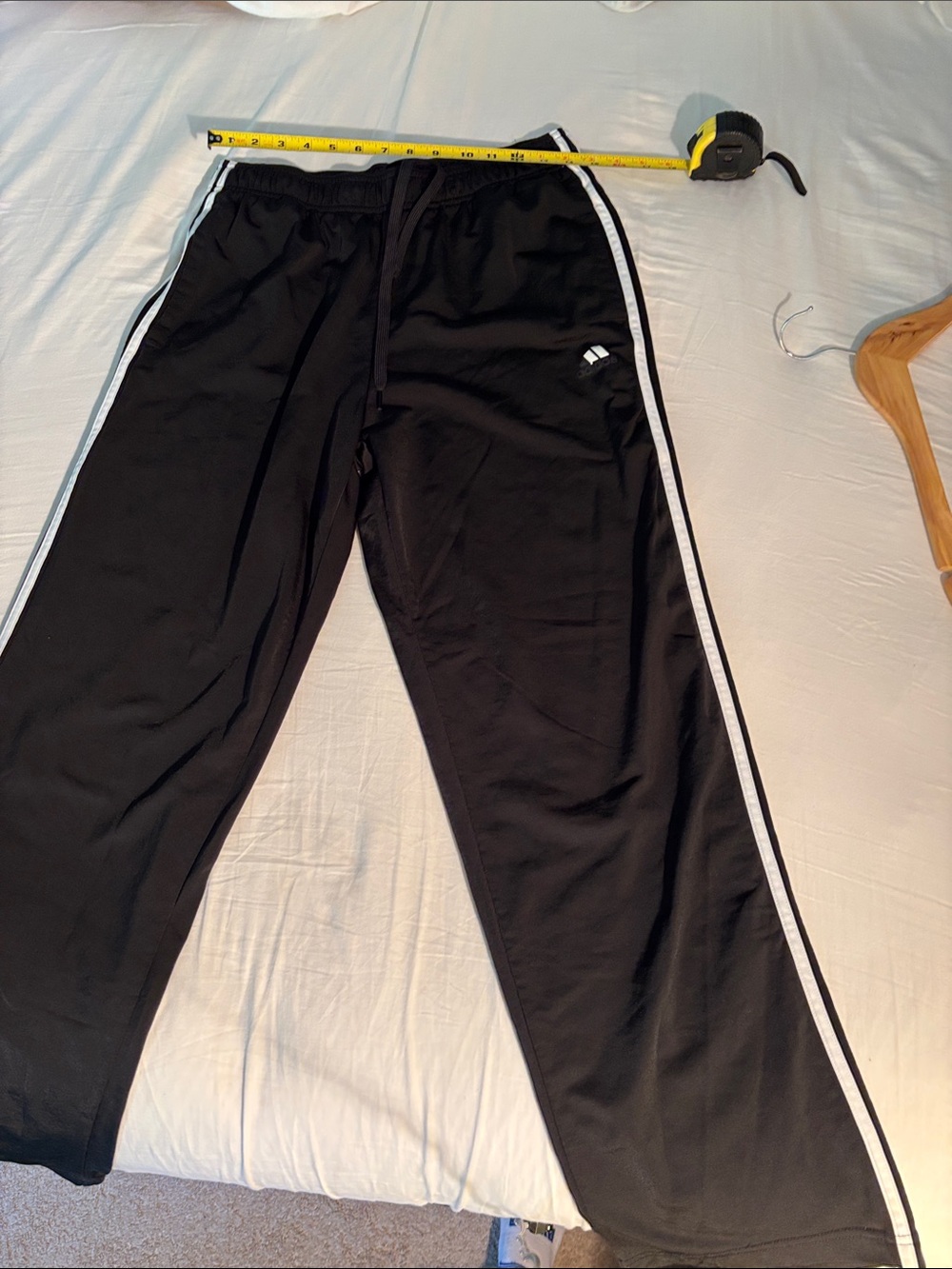 adidas Black Sweatpants with White Side Stripes